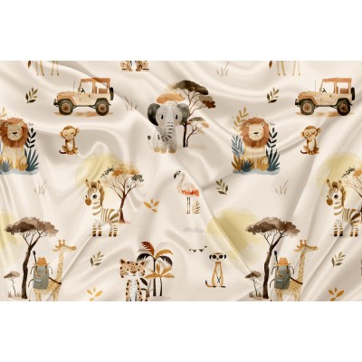 Printed Cuddle Minky Zoo Safari - PRINT IN QUEBEC IN OUR WORKSHOP
